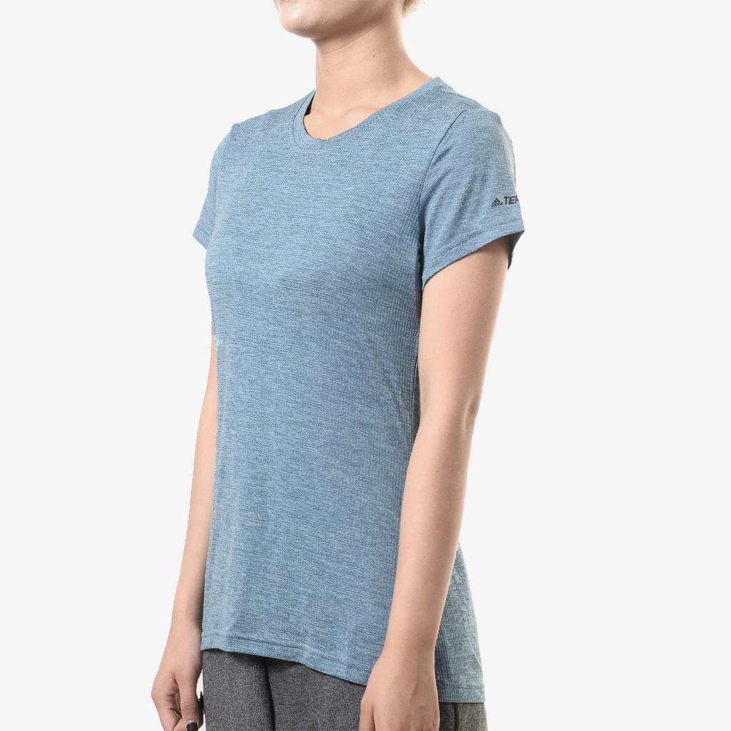 Adidas Round Neck Solid Color Breathable Short Sleeve Regular T-Shirt Women Tops CG0215