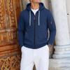 Men's Hooded Zip-Up Jacket Casual Athletic for Fall and Winter