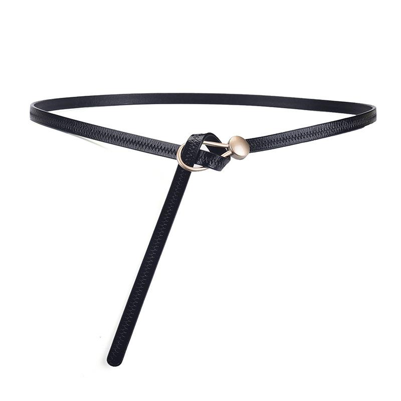 Wholesale belt women's leather pin buckle versatile decorative dress Korean version thin belt belt belt belt