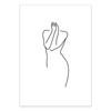 Nordic Style Love Body Quote Poster Minimalist Wall Art Pictures Girl Home Decorative Canvas Painting Abstract Line Room Decor