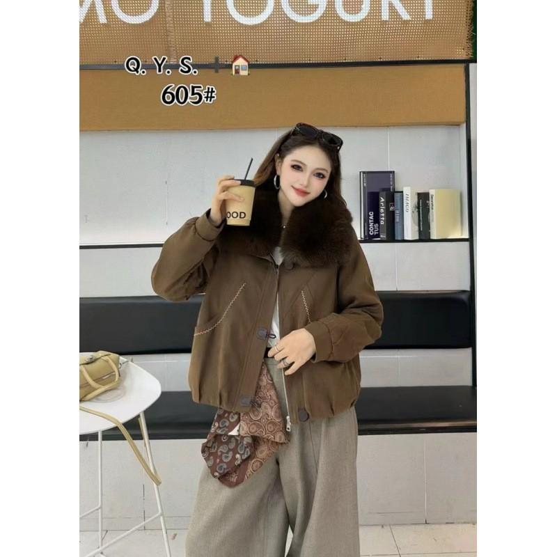 Womens Oversized Collar Faux Fur Lined Parka 2026 Fall Winter Thick Warm Fashion Coat