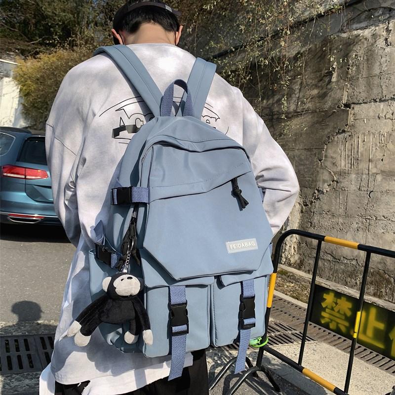 Schoolbag New High School Schoolbag Male Ins Trendy Cool Lightweight Backpack Female College Student Simple Large-capacity Backpack Korean Version