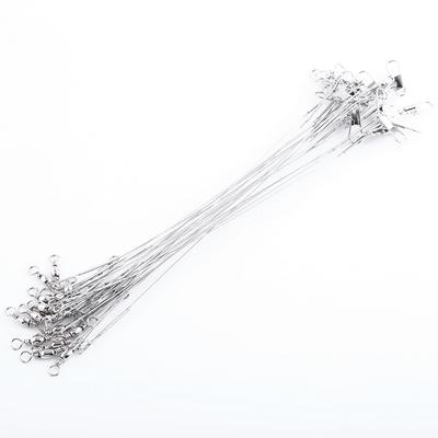 60 x Stahl Angelköder mit Drahtvorfach 15-25cm Angel-Draht Werkzeugsatz(Silber)