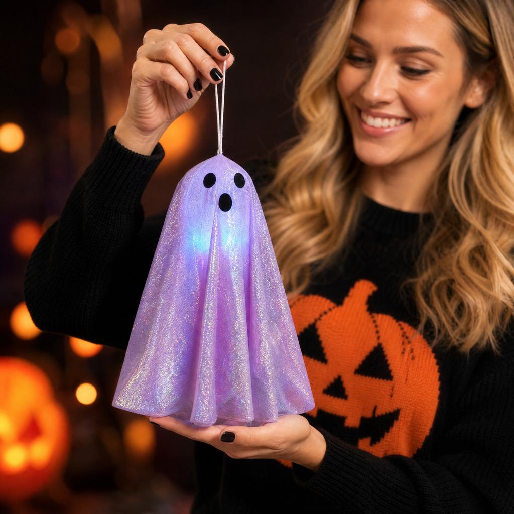 Halloween Decorations, .4in Glowing Lights for Indoor Outdoor House Party, Porch Yard Garden Tree Hanging Ornaments