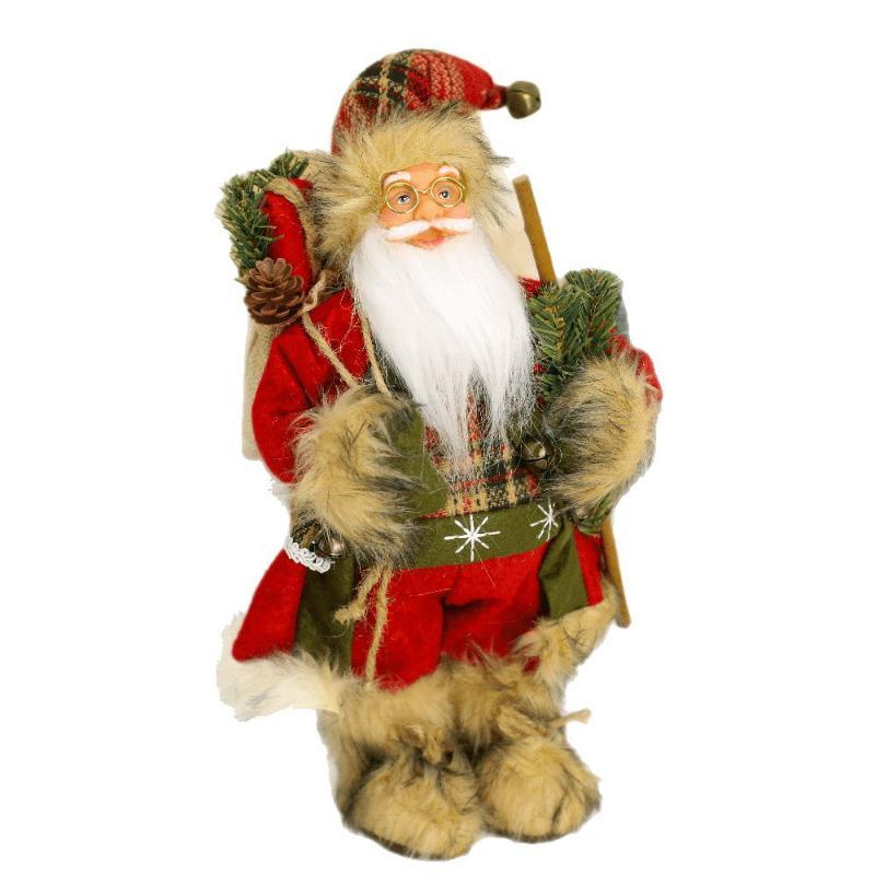 2026 Weihnachtsdekoration für Zuhause Weihnachtsmann Plüschpuppe 30cm Navidad Party Deko Xmas Ornamente Neujahrsgeschenk