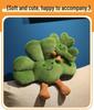 Three-Leaf Clover Plush Doll - Cute Green Cartoon Luck Blessing Desk Companion
