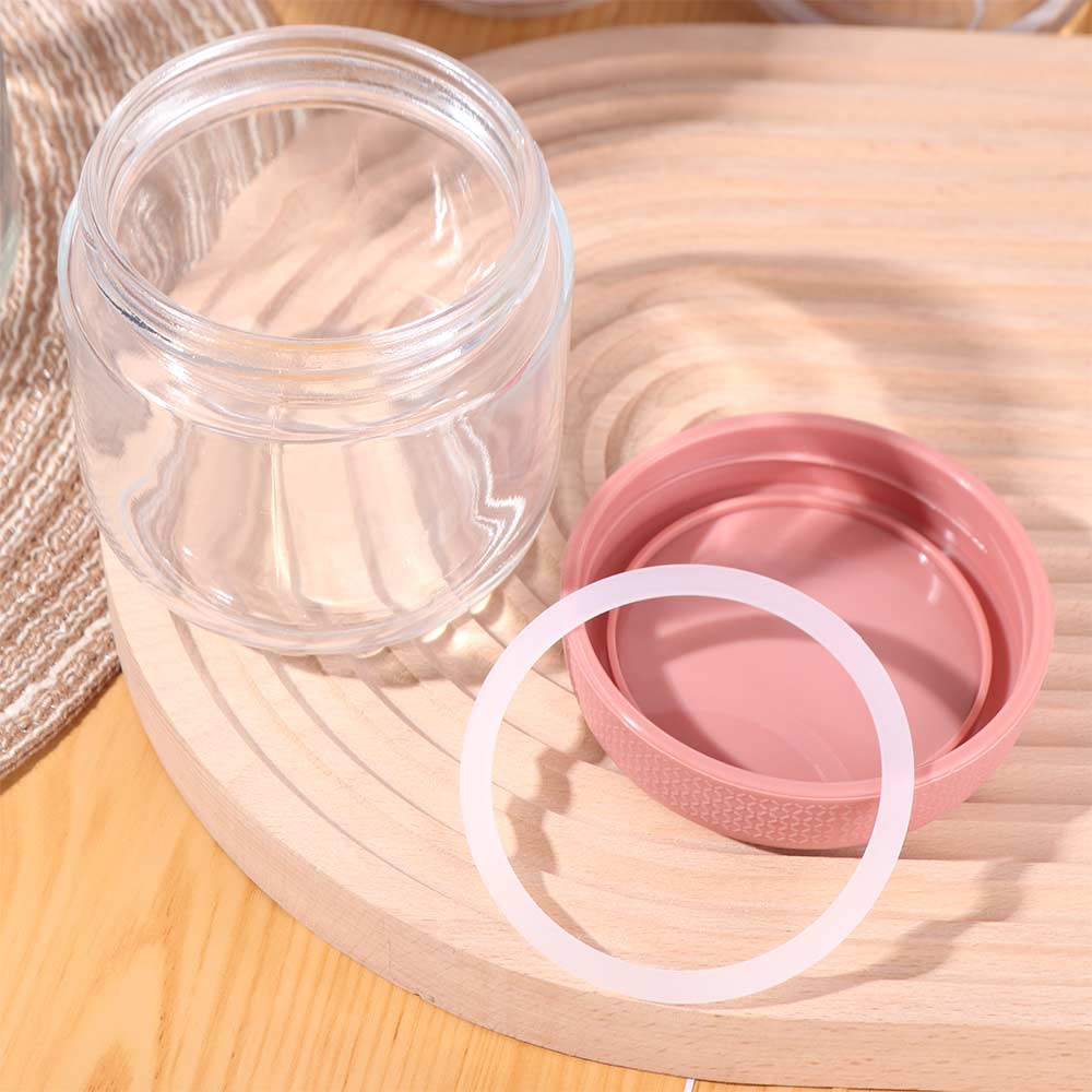 6Pcs 10/16/24 Oz Overnight Oat Jar Glass Mason Jars Fresh-keeping Jar  Yogurt