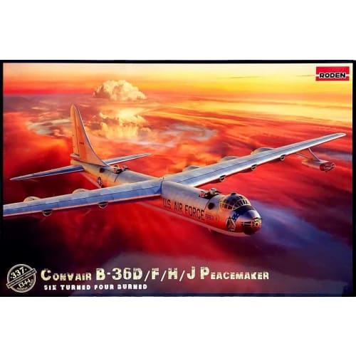 

Roden 1/144 scale US Air Force Convair B-36D Peacemaker Strategic Bomber with Extra Jet Engines, Plastic Model Kit RE14337
