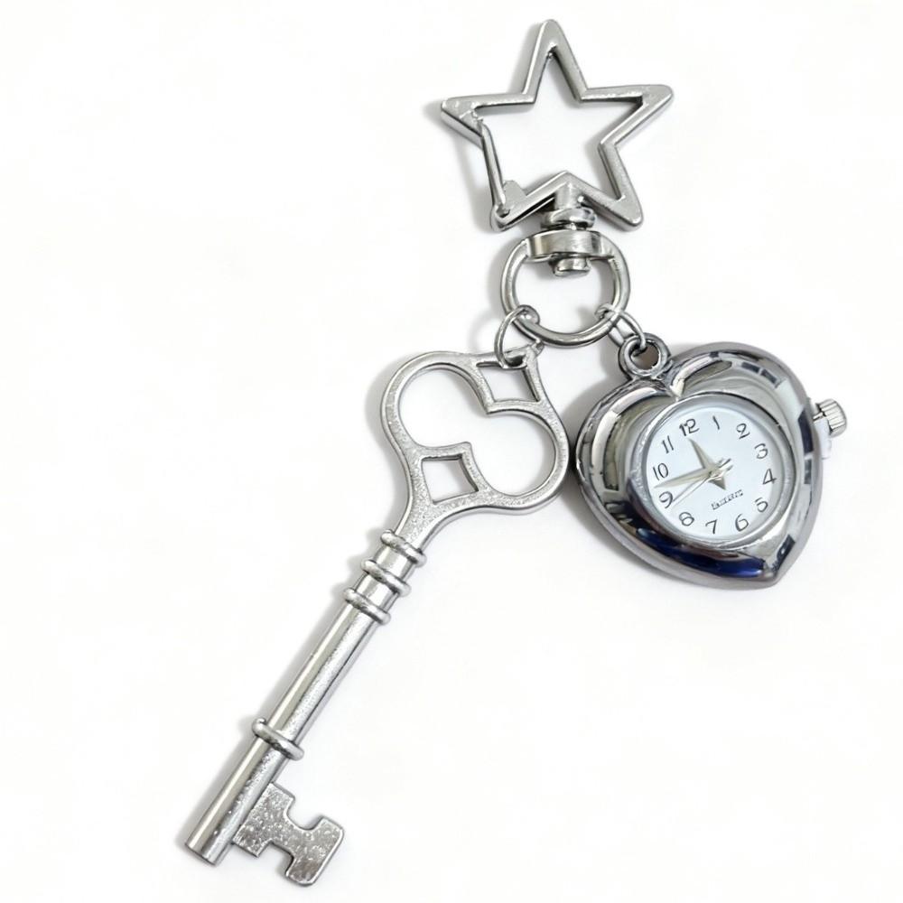 Vintage Look Steampunk Uhr Schlüsselanhänger Metall Paar Stil Schlüsselanhänger Taschenuhr Rucksack Anhänger