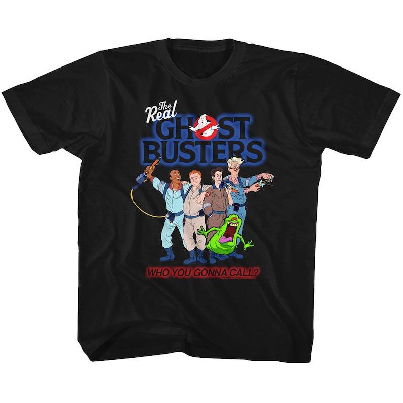 The Real Ghostbusters Group 3 Black Toddler T-Shirt 150