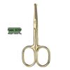 Stainless Steel Russian Style Curved Scissors & Nail File Set for Cuticles, Eyebrows, Nose Hair, and Ingrown Nails