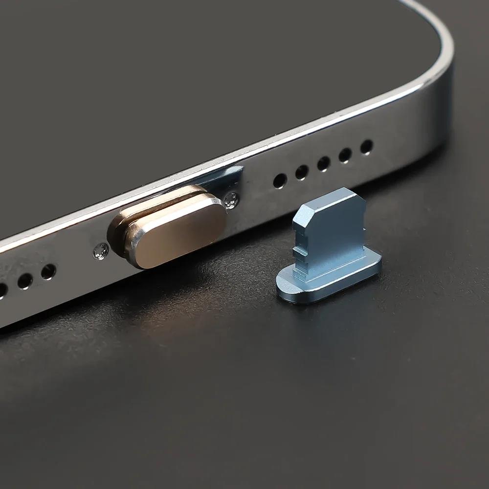 1/5Pcs Anti Dust Plugs Charging Port Protector Dustplug for iPhone 14 Pro Max 13 12 11 Mini Plus iPad Airpods Metal Covers2