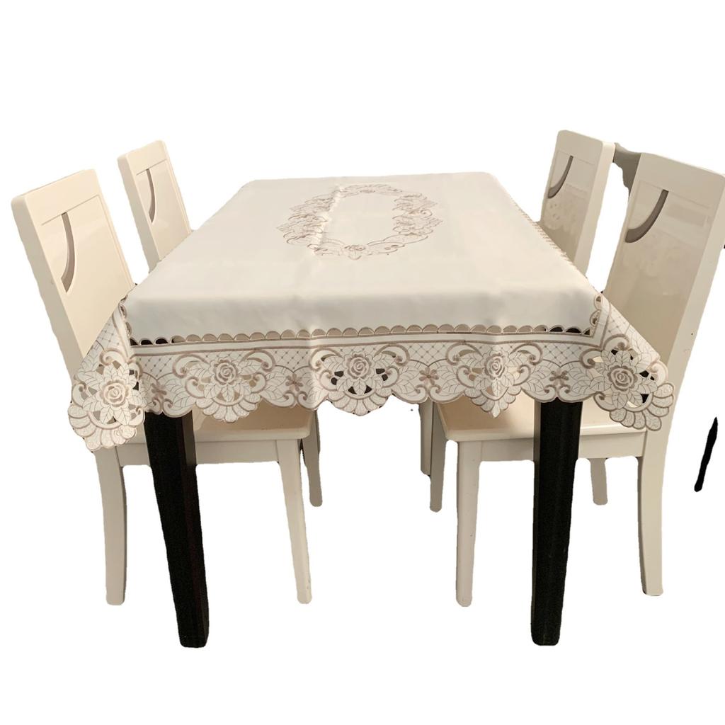 Nordische Pastorale Stickerei Tischdecke Haushaltstischdecke Stickerei Hohlgewebe Einfache Rechteckige Tischdecke