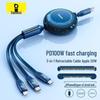 Baseus Mirror Series 2 Ret Retractable 3-in-1 Fast Charging Cable 100W