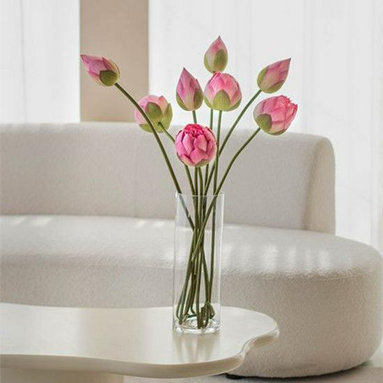 High-End Artificial Lotus Flower and Seed Pod Ornament for Living Room or Buddhist Hall Decor