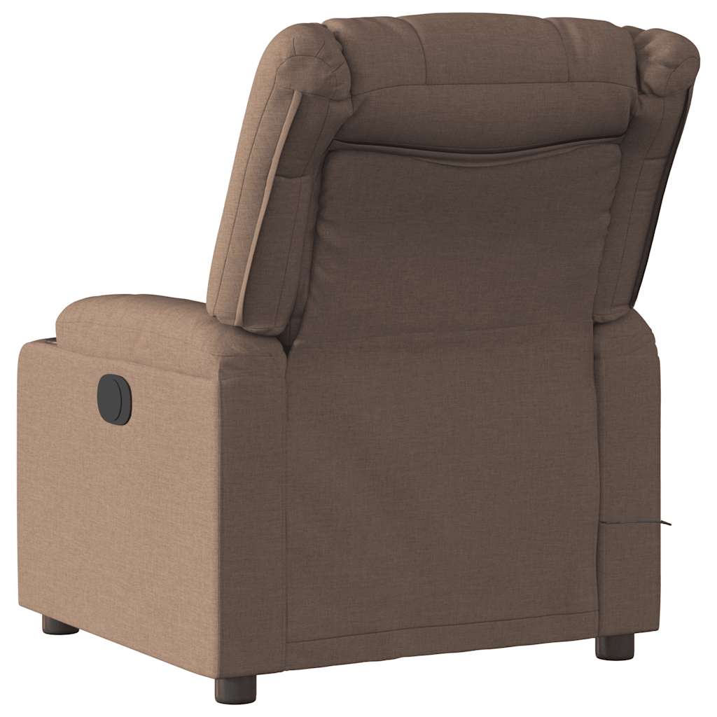 Electric Massage Chair Brown Fabric