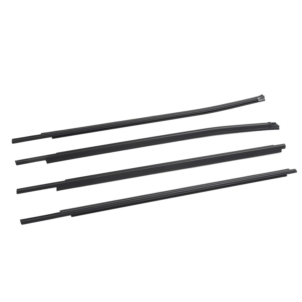 4 Pcs Window Moulding Weatherstrip Seal Rubber 68160 0C020 Door Belt Replacement for Toyota Double Cab 2007 To 2020