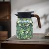 1000ml Floral Pattern Teapot Stainless Steel Vintage Floral Tea Kettle Built-in Infuser Mini Hot Coffee Pot for Hot Drinks