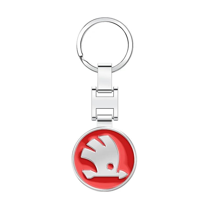 NYDM6 1pcs Metal Car Key Chain Keychain Holder For Skoda Octavia Fabia Rapid Yeti Kodiaq Superb Octavia a 5 a 7 2 Keyring Accessories
