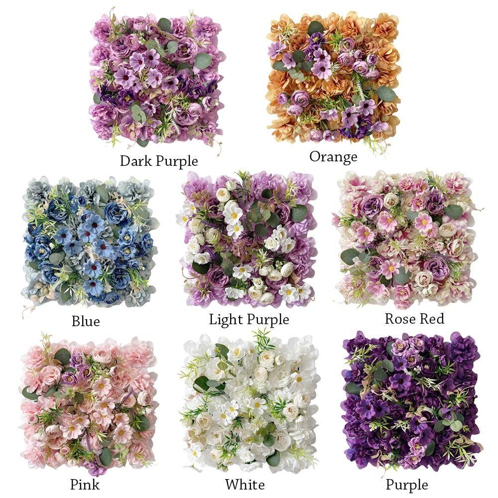 Background Wall Artificial Rose Flower Wall Multicolor Hydrangea Flower Panel Gift