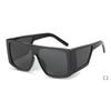 STORY Fashion Wide Legged Shield Sunglasses Women Men Luxury Designer Futurist Flat Top Leopard Square S6938G