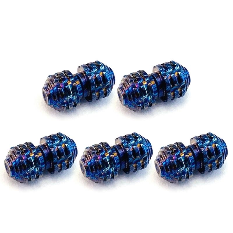 Precise Machined Fold Knivies Thumb Studs Corrosion Resistant Titaniums Damascus Pins Compatible for 2.1-3MM Blade Thickness