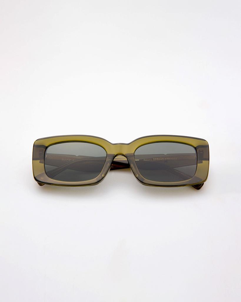 Seupeulingseuteulingseu Semi-Slim Rectangular Sunglasses Page 505 [Kale Green]