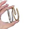 2026 European and American Zircon Snake Bracelet Women's Niche Design Plated 18k Snake Bone Opening Bracelet Fashion Bracelet