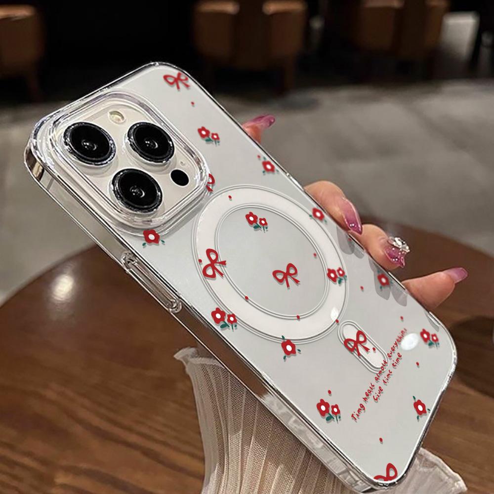 Magnetische Handyhülle für iPhone 12 14 16 17 Pro 17 16 15 14 13 12 Pro Max 12 13 14 15 16 Hochwertige Stoßfeste Hülle Vollständiger Schutz Niedlicher Stil