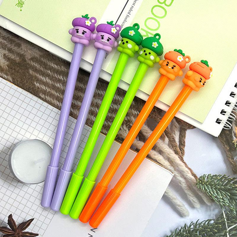 Adorable Vegetable Head Student Pen - Black 0.5mm