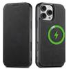 SUTENI J06 For iPhone 16 Pro Case Litchi Texture Leather Wallet Phone Shell Compatible with MagSafe