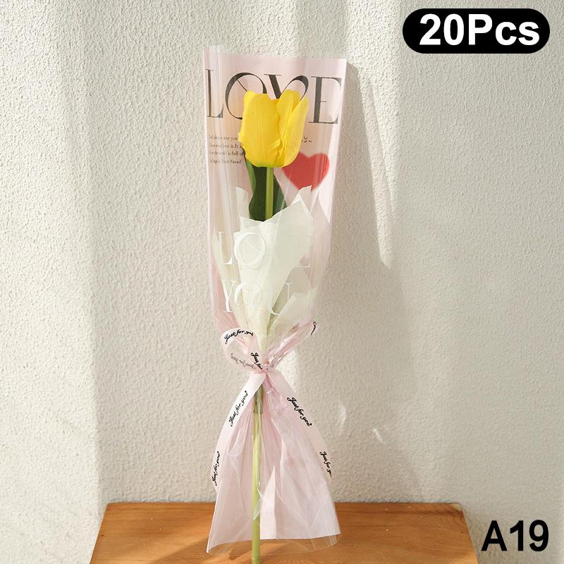 20/30/50ks Barevné Květinové Obaly Průhledný Sáček Na Kytici Obal Na Květiny Voděodolný DIY Dárek Květinová Dekorace