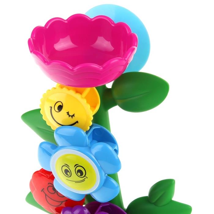 Bath Toy Flower for Bathtub Water Watering Can Multicolor with Suction Cup