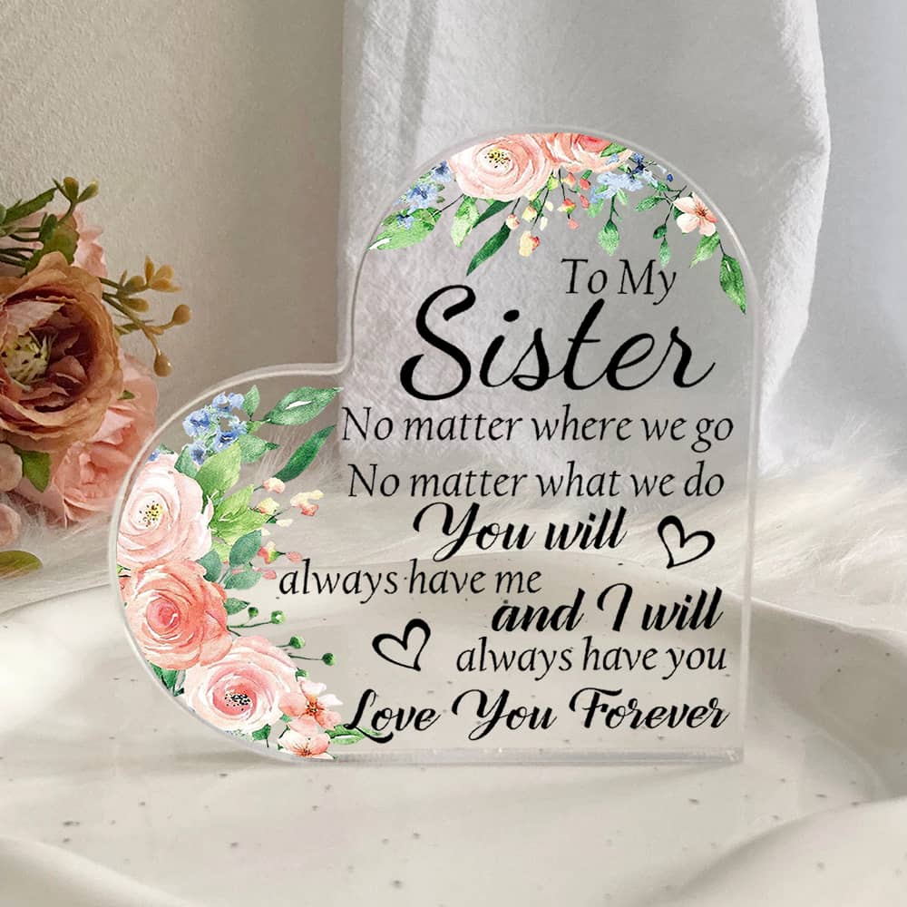 

Sunflower Friendship Plaque - Simple Style Gift for Besties & Sisters чистый