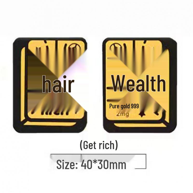 Gold-Plated Wealth & Prosperity Phone Sticker Set - Princess New Year & God of Wealth Designs