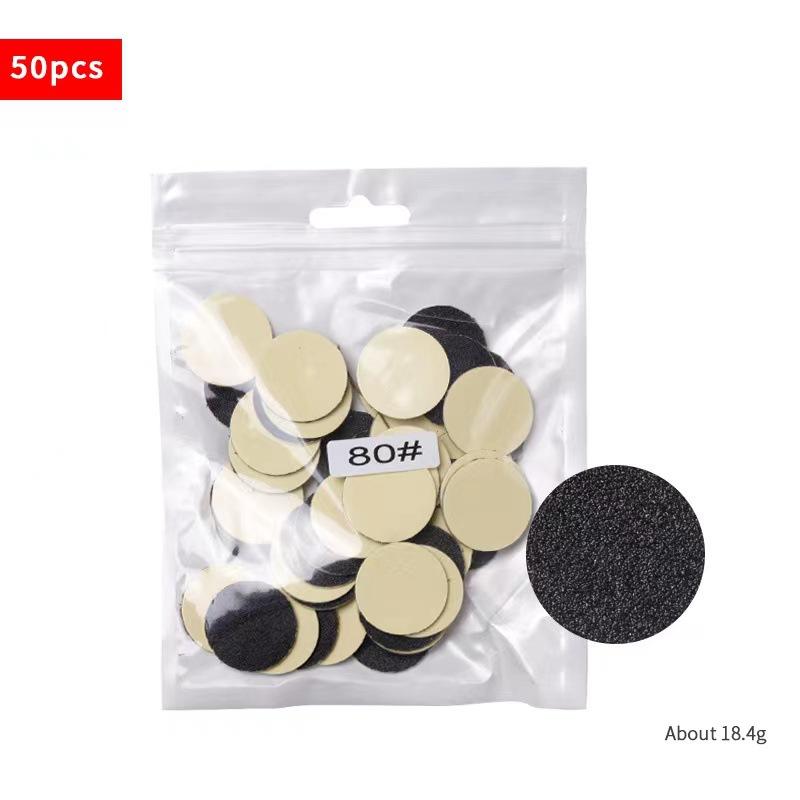 50/Pcs White Sanding Paper Pedicure Foot Care Tools 15Mm 20Mm 25Mm 35Mm Nail Drill Bit Disk Disc Salon Calluse Replaceable