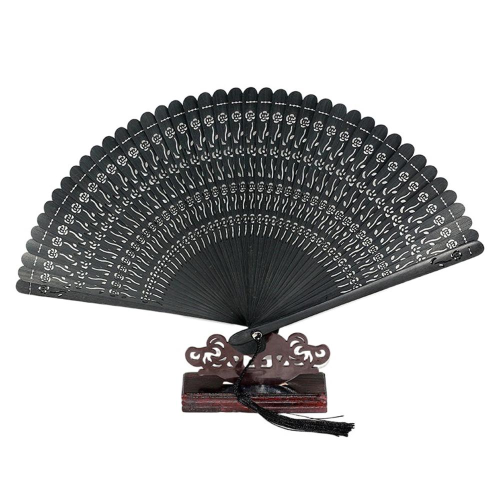 Multi Color Bamboo Folding Fan Handmade Dancing Fan Vintage Hollow Hand Fan Wedding