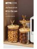 Nordic Deer Head Borosilicate Glass Airtight Jar with Lid for Tea, Chenpi, and Grain Storage