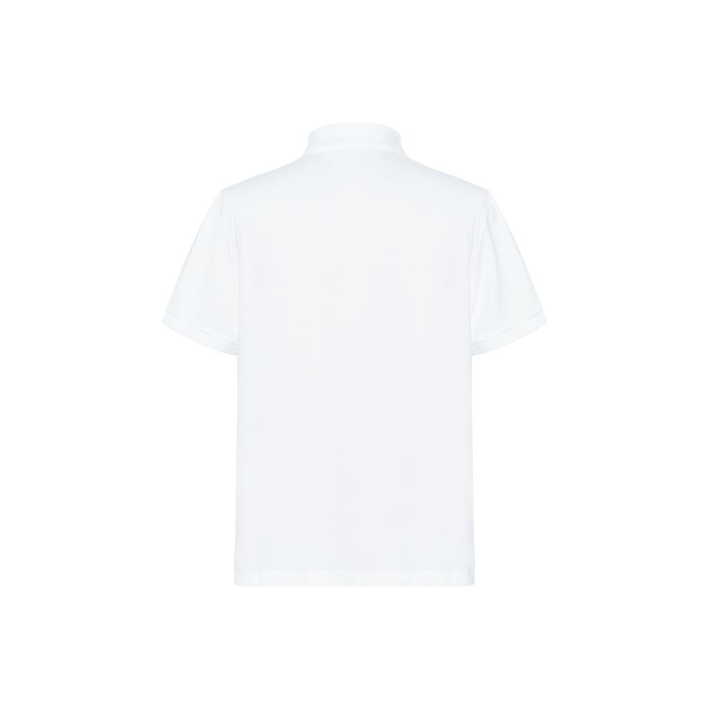 Moncler Genius X Palm Angels Collaboration Vintage Logo Design Cotton Short Sleeve Polo Shirt Unisex Polo Shirts White I209L8A00002M3588001