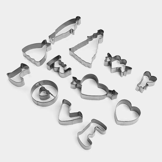 12 tk/komplekt Mugav aurutatud kuklijääk, isetegemise vorm, ei kleepu, mugav käsi tundev paari armastuskook