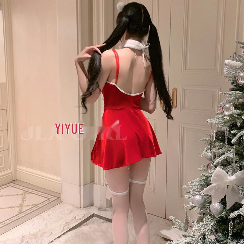 Yiyue Sexy Christmas Lingerie Costume Set for Women - Temptation Role Play Outfit 8877