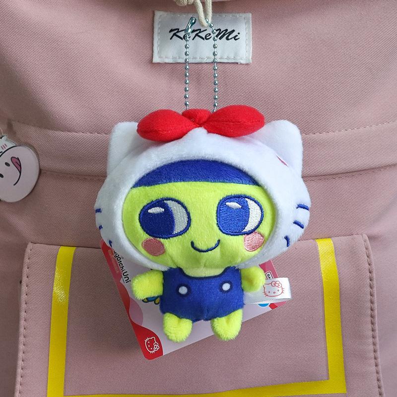 Tamagotchi Plush Keychain Cute Mametchi Memetchi Kuchipatchi Stuffed Pendant Cartoon Anime Bag Decoration Soft Doll Keyring