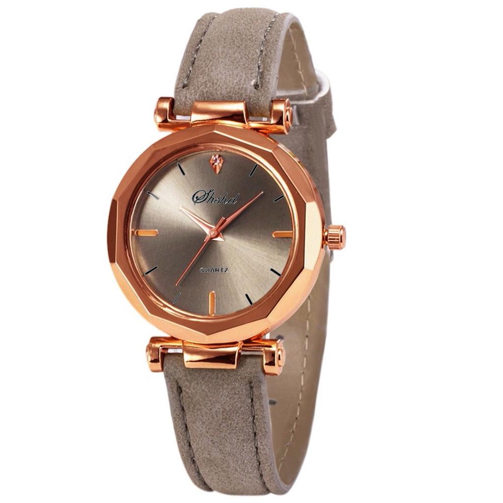 Fashion Women Leather Casual Watch Luxury Analog Quartz Crystal Wristwatch
