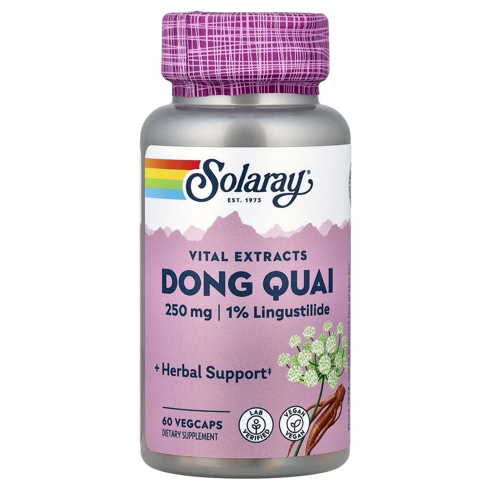 Solaray Essential Extract Dong Quai 250mg Veggie Capsules 60 Count