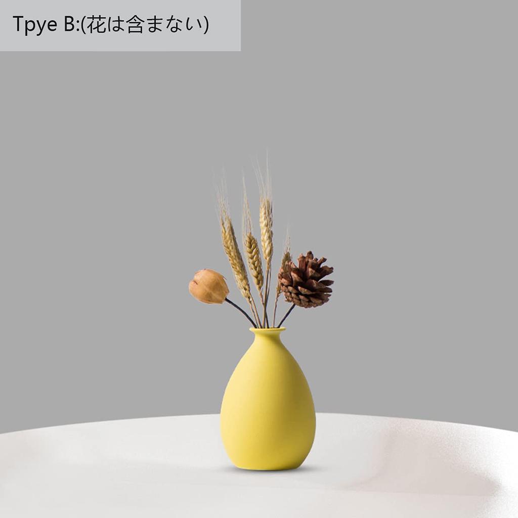 Ceramic Flower Black Flower Home Gift Vase, Mini, Stylish, 3-Piece Set, Small, Japanese-Style, Ceramic, Pot, Decor, (Set-(ABD-3-Piece))