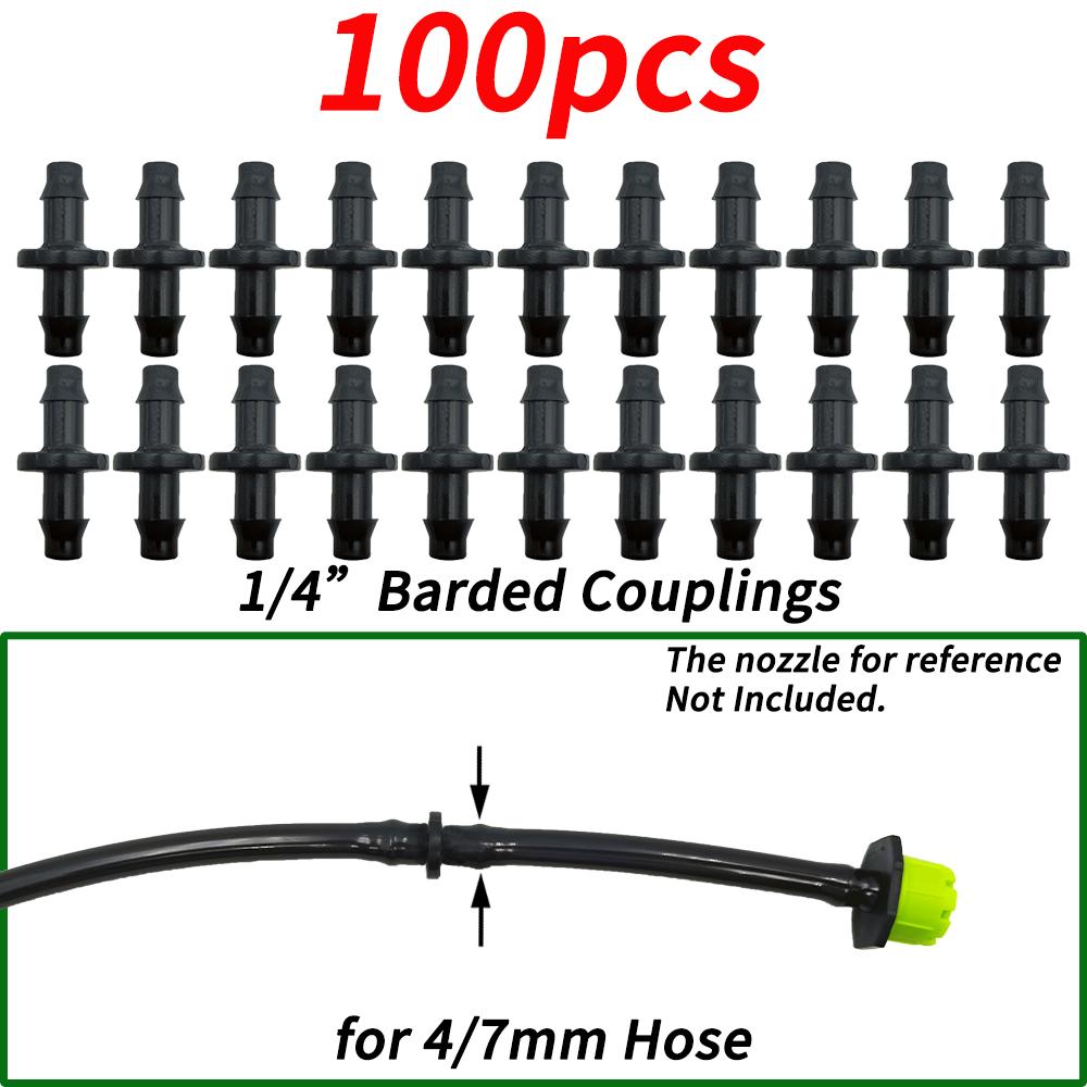 50-200PCS Durable 1/4'' C-type Hook Fixed Stem Support Holder Stakes for 4/7mm Hose Flowerpot Drip Irrigation Fitting Greenhouse