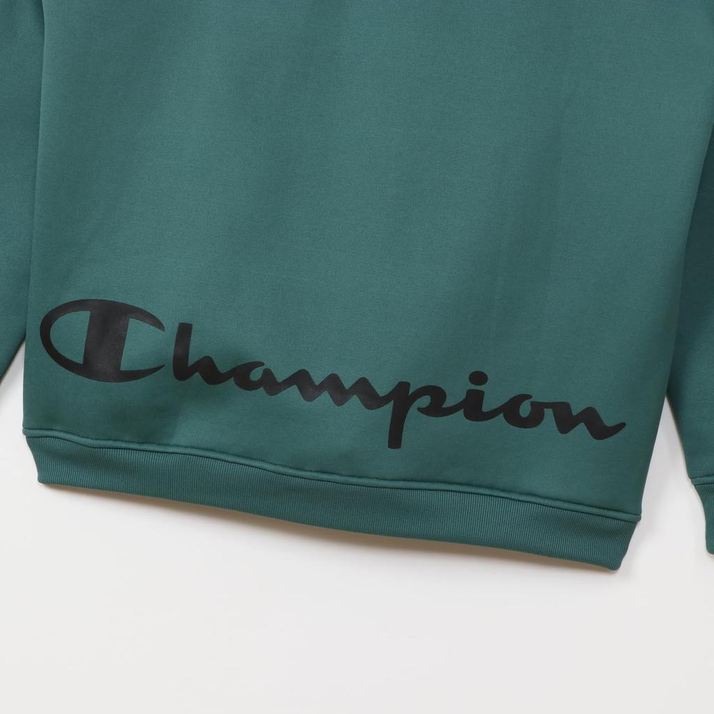 Champion Long Sleeve Relax Script Terry Zip Hooded T-Shirt, Fit, Stretch, Warm, Logo, Techweave(R) Sweatshirt, C3-AS105-551-L