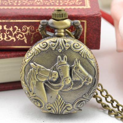 Vintage Steampunk Retro Design kapesní hodinky Quartz přívěsek náhrdelník dárek