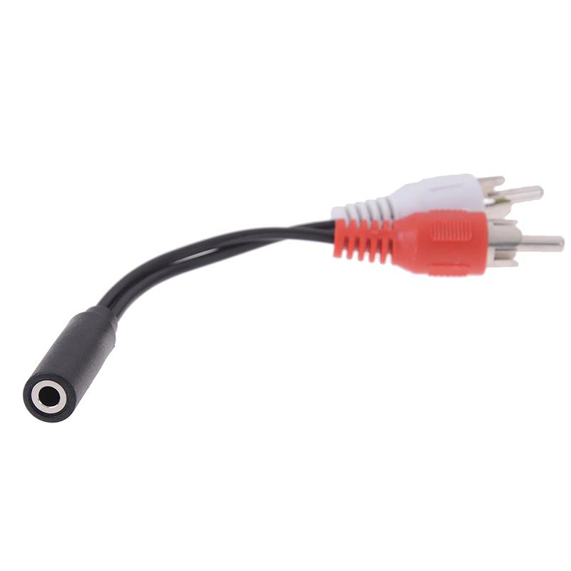 2 In 1 Audio Cable 3.5mm To 2 RC Double Lotus Head Audio Adapter Cable Av Cable