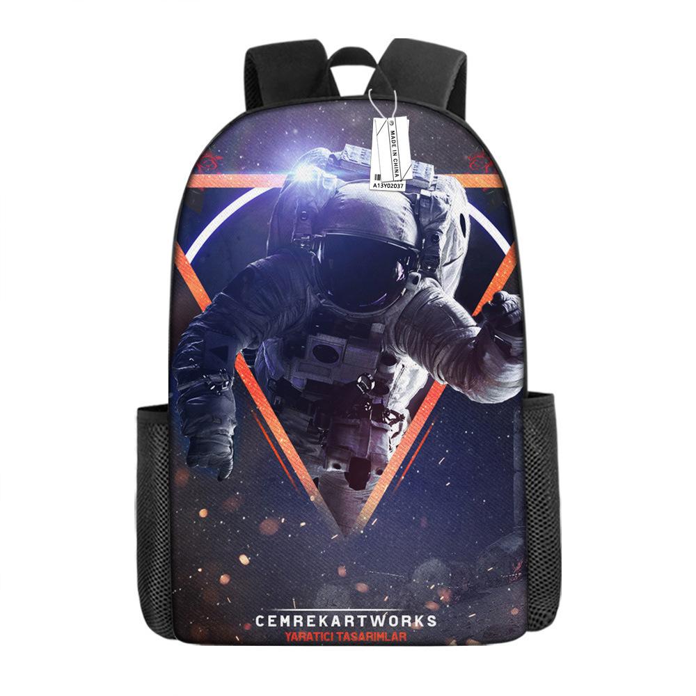 Astronaut Backpack Primary And Secondary School School Bag Grade 1-6 Backpack Creative Printed Backpack